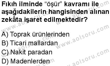 Fıkıh 2 Dersi 2024-2025 yılı 3. Dönem sınavı 4. Soru