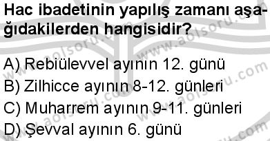 Fıkıh 2 Dersi 2024-2025 yılı 3. Dönem sınavı 7. Soru