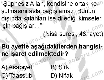 Seçmeli Peygamberimizin Hayatı 8 Dersi 2024-2025 yılı 3. Dönem sınavı 2. Soru