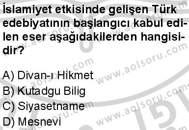 İslam Kültür ve Medeniyeti 2 Dersi 2024-2025 yılı 3. Dönem sınavı 3. Soru