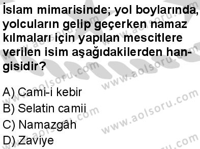 İslam Kültür ve Medeniyeti 2 Dersi 2024-2025 yılı 3. Dönem sınavı 4. Soru