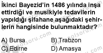 İslam Kültür ve Medeniyeti 2 Dersi 2024-2025 yılı 3. Dönem sınavı 6. Soru