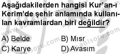 İslam Kültür ve Medeniyeti 2 Dersi 2024-2025 yılı 3. Dönem sınavı 8. Soru