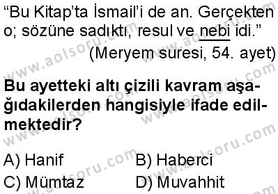 Akaid 2 Dersi 2024-2025 yılı 3. Dönem sınavı 1. Soru