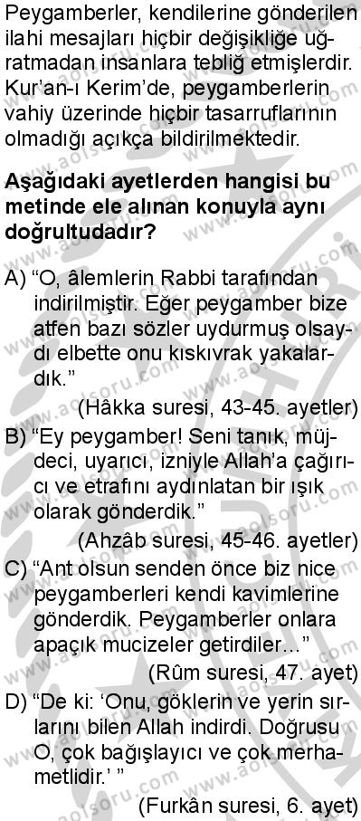 Akaid 2 Dersi 2024-2025 yılı 3. Dönem sınavı 2. Soru