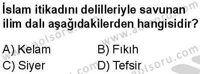 Kelam 2 Dersi 2024-2025 yılı 3. Dönem sınavı 2. Soru
