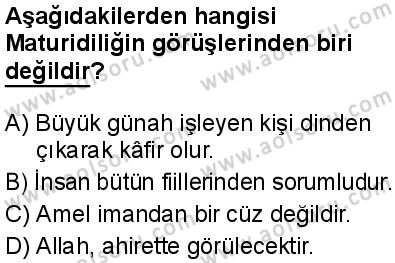 Kelam 2 Dersi 2024-2025 yılı 3. Dönem sınavı 6. Soru