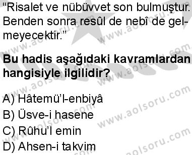 Kelam 2 Dersi 2024-2025 yılı 3. Dönem sınavı 10. Soru