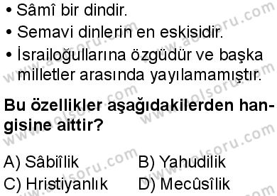 Siyer 2 Dersi 2024-2025 yılı 3. Dönem sınavı 1. Soru