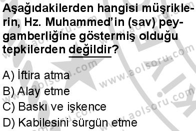 Siyer 2 Dersi 2024-2025 yılı 3. Dönem sınavı 3. Soru