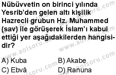 Siyer 2 Dersi 2024-2025 yılı 3. Dönem sınavı 5. Soru