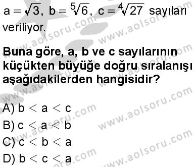 Matematik 1 Dersi 2024-2025 yılı 3. Dönem sınavı 2. Soru