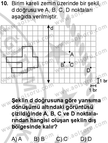 Matematik 1 Dersi 2024-2025 yılı 3. Dönem sınavı 10. Soru