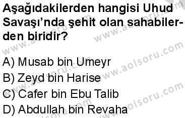 Din Kültürü ve Ahlak Bilgisi 3 Dersi 2024-2025 yılı 3. Dönem sınavı 4. Soru
