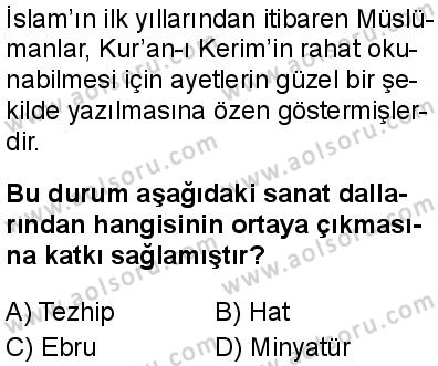 Din Kültürü ve Ahlak Bilgisi 3 Dersi 2024-2025 yılı 3. Dönem sınavı 5. Soru