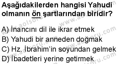 Din Kültürü ve Ahlak Bilgisi 6 Dersi 2024-2025 yılı 3. Dönem sınavı 3. Soru