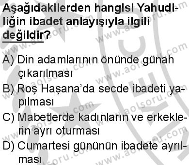 Din Kültürü ve Ahlak Bilgisi 6 Dersi 2024-2025 yılı 3. Dönem sınavı 9. Soru