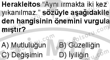 Felsefe 2 Dersi 2024-2025 yılı 3. Dönem sınavı 2. Soru