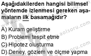 Felsefe 2 Dersi 2024-2025 yılı 3. Dönem sınavı 7. Soru