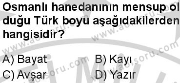 Tarih 3 Dersi 2024-2025 yılı 3. Dönem sınavı 5. Soru