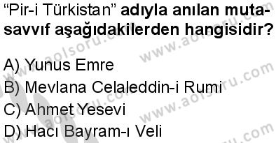 Tarih 3 Dersi 2024-2025 yılı 3. Dönem sınavı 9. Soru