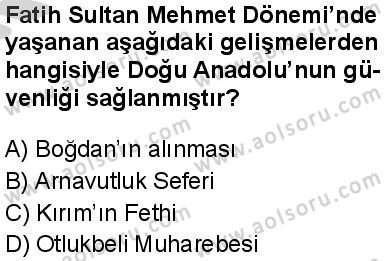 Tarih 4 Dersi 2024-2025 yılı 3. Dönem sınavı 2. Soru