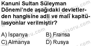 Tarih 4 Dersi 2024-2025 yılı 3. Dönem sınavı 3. Soru