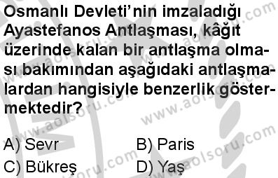 Tarih 6 Dersi 2024-2025 yılı 3. Dönem sınavı 2. Soru