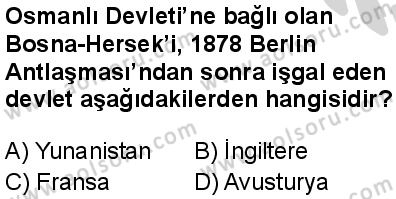 Tarih 6 Dersi 2024-2025 yılı 3. Dönem sınavı 7. Soru