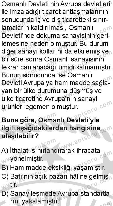 Tarih 6 Dersi 2024-2025 yılı 3. Dönem sınavı 8. Soru