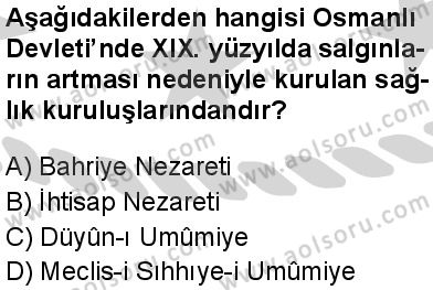Tarih 6 Dersi 2024-2025 yılı 3. Dönem sınavı 10. Soru