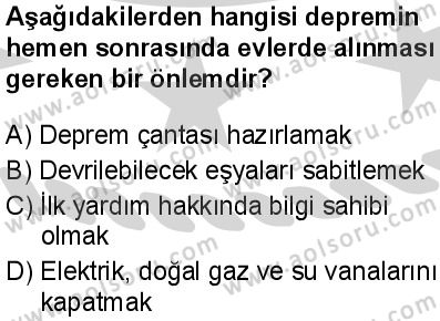 Coğrafya 4 Dersi 2024-2025 yılı 3. Dönem sınavı 9. Soru