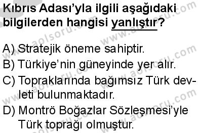 Seçmeli Coğrafya 4 Dersi 2024-2025 yılı 3. Dönem sınavı 3. Soru