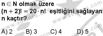 Matematik 3 Dersi 2024-2025 yılı 3. Dönem sınavı 2. Soru