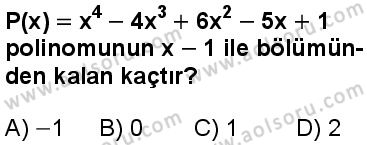 Matematik 3 Dersi 2024-2025 yılı 3. Dönem sınavı 8. Soru