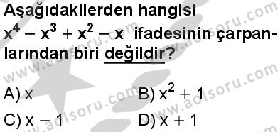 Matematik 3 Dersi 2024-2025 yılı 3. Dönem sınavı 10. Soru
