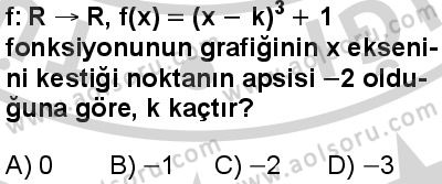 Seçmeli Matematik 1 Dersi 2024-2025 yılı 3. Dönem sınavı 6. Soru