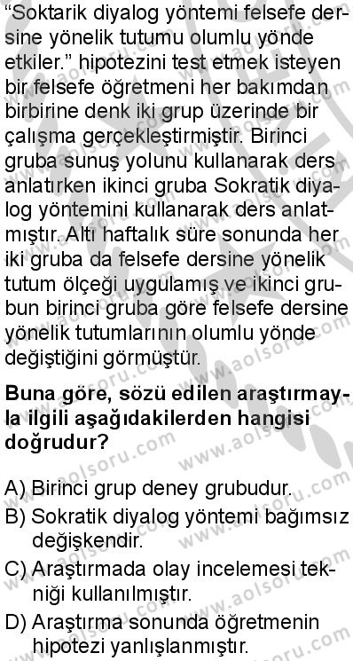 Seçmeli Psikoloji 1 Dersi 2024-2025 yılı 3. Dönem sınavı 2. Soru