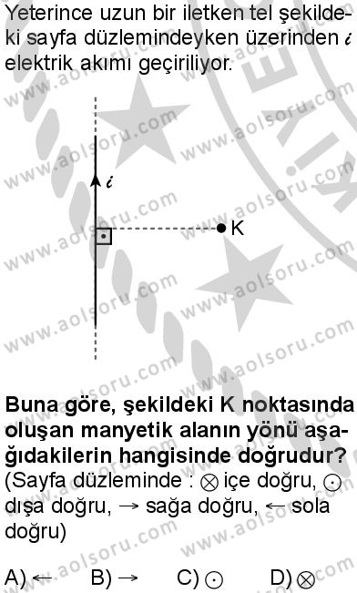 Seçmeli Fizik 2 Dersi 2024-2025 yılı 3. Dönem sınavı 6. Soru