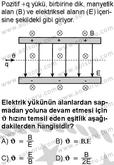 Seçmeli Fizik 2 Dersi 2024-2025 yılı 3. Dönem sınavı 7. Soru
