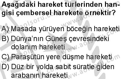 Seçmeli Fizik 3 Dersi 2024-2025 yılı 3. Dönem sınavı 1. Soru