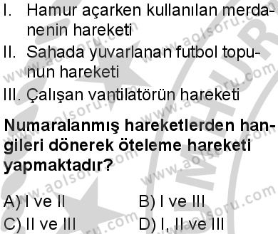 Seçmeli Fizik 3 Dersi 2024-2025 yılı 3. Dönem sınavı 4. Soru