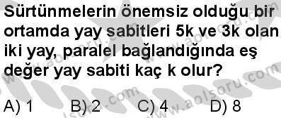 Seçmeli Fizik 3 Dersi 2024-2025 yılı 3. Dönem sınavı 8. Soru