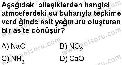 Kimya 4 Dersi 2024-2025 yılı 3. Dönem sınavı 4. Soru