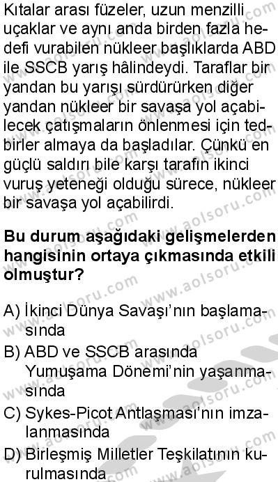 Seçmeli Çağdaş Türk ve Dünyası Tarihi 2 Dersi 2024-2025 yılı 3. Dönem sınavı 2. Soru