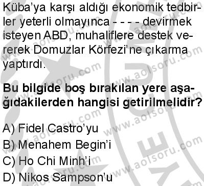 Seçmeli Çağdaş Türk ve Dünyası Tarihi 2 Dersi 2024-2025 yılı 3. Dönem sınavı 3. Soru
