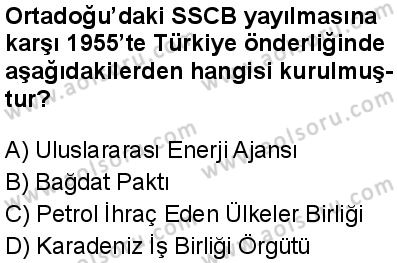 Seçmeli Çağdaş Türk ve Dünyası Tarihi 2 Dersi 2024-2025 yılı 3. Dönem sınavı 5. Soru
