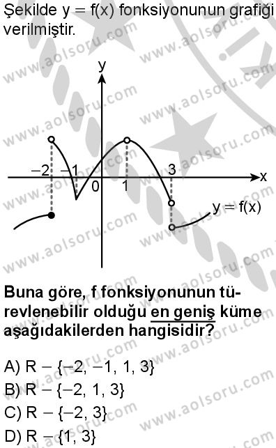Seçmeli Matematik 4 Dersi 2024-2025 yılı 3. Dönem sınavı 3. Soru