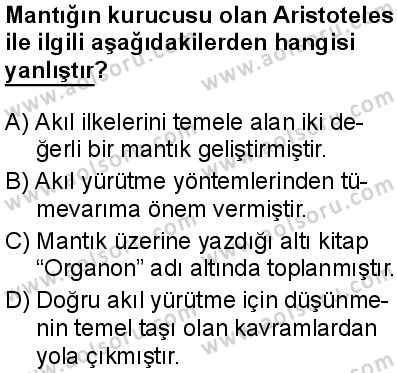 Seçmeli Mantık 1 Dersi 2024-2025 yılı 3. Dönem sınavı 4. Soru