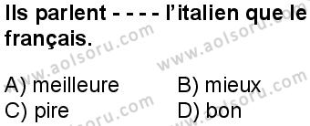 Fransızca 6 Dersi 2024-2025 yılı 3. Dönem sınavı 4. Soru